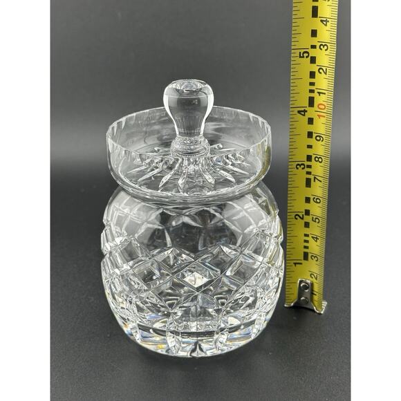 Vintage Cartier Signed Crystal Mini Biscuit Jar Lidded Late 20th Cent. 4.5 " - Picture 8 of 9